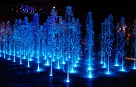 臺州金地廣場旱式點陣噴泉水景